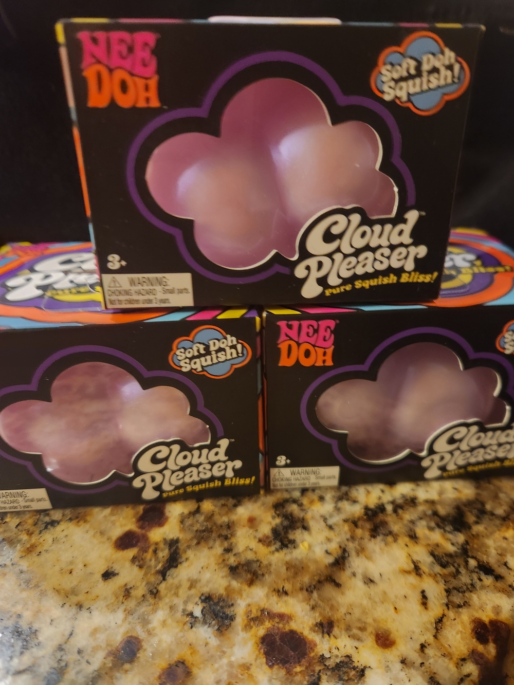 Pleaser Cloud Pleaser Soft Doh Squish Toy - Pink Purple Hues